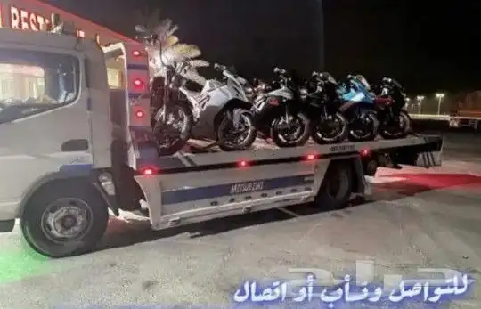 سطحة هيدروليك لشحن و نقل الدراجات و السيارات الى الامارات 0