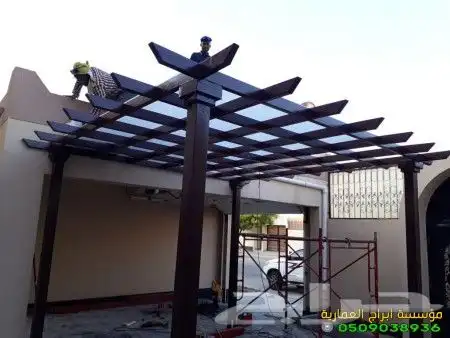 مظلات قماش سواتر حديد برجولات جلسات 1