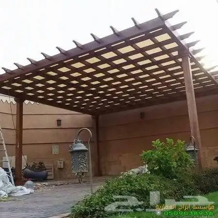 مظلات قماش سواتر حديد برجولات جلسات 0