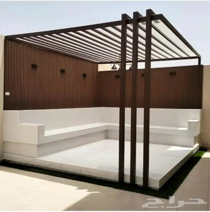 تنسيق حدائق وعشب طبيعي ومظلات وشلالات 7