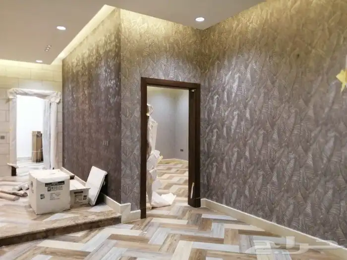 اعمال ورق جدران وديكورات دخليه ودهنات 5
