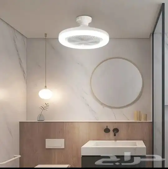 مروحة و إنارة تصلح للحمام 1