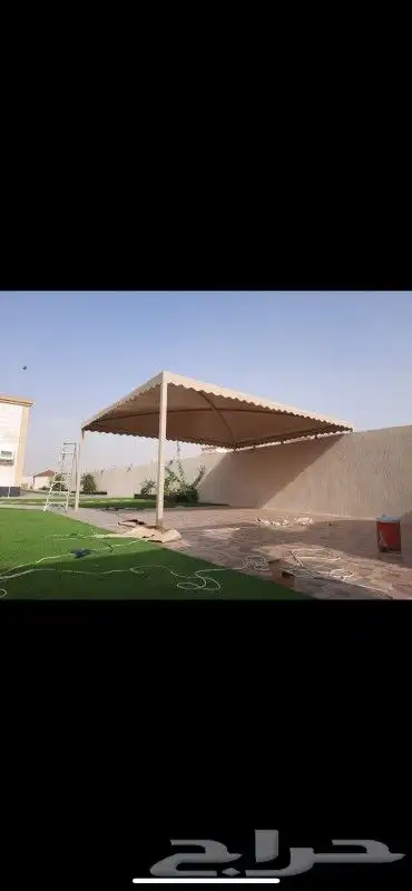 مظلات جيزان سيارات. مظلات جلسات برجولات سواتر هناجر مستودعات 5