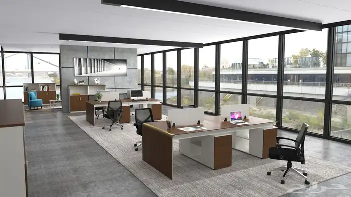 اخشاب تفصيل المكاتب والمكاتب المشتركة 20