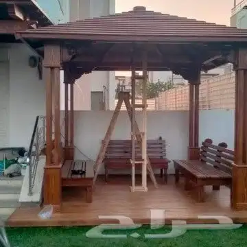 اكواخ ريفيه ومظلات خشبيه 0