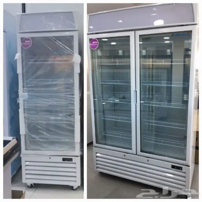 فريزرات BANCOOL باب رأسي زجاج ابيض 1