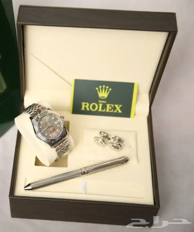 طقم ساعة وقلم وكبك رولكس 3