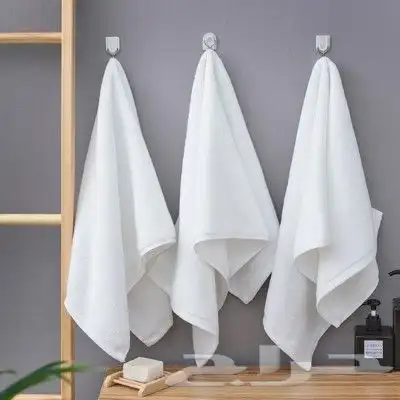 منشفة الحمام الفندقية أبيض مقاس كبير ووسط وصغير 4