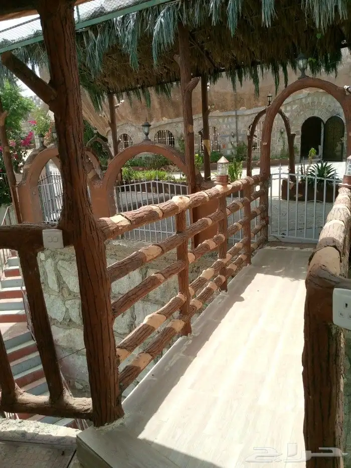 منسق حدائق معلم ديكورات خارجيه حصون احواض ممرات عريش 9