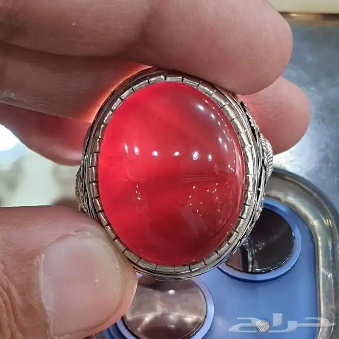 خاتم عقيق يماني كزري دموي 5