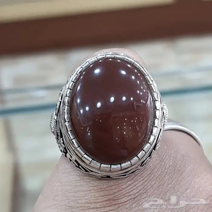 خاتم عقيق يماني كزري دموي 4