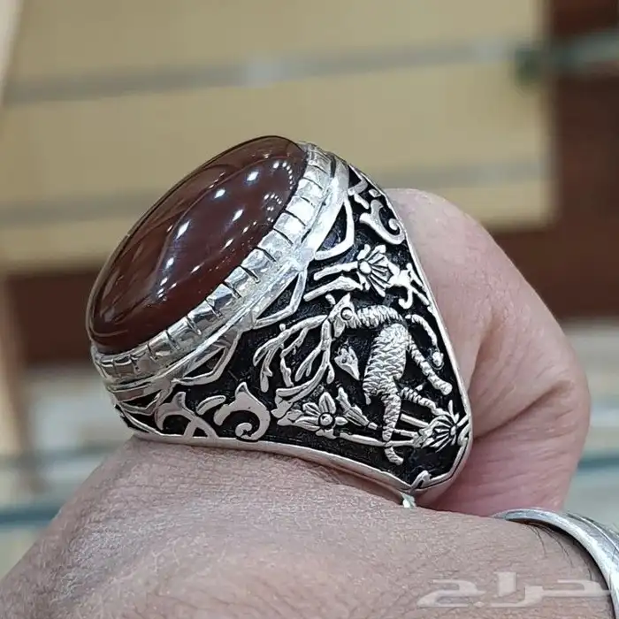 خاتم عقيق يماني كزري دموي 3