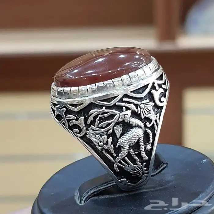 خاتم عقيق يماني كزري دموي 0