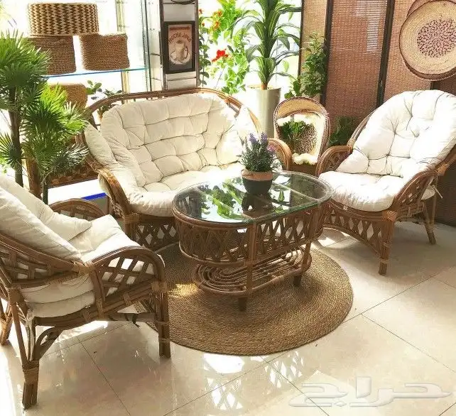 طاولات وكراسي خيزران 12