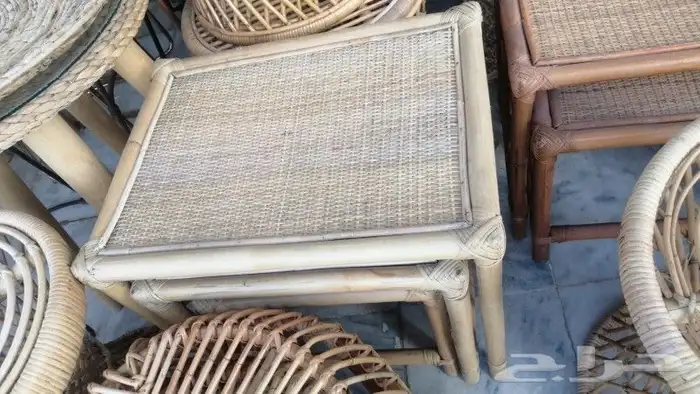 طاولات وكراسي خيزران 13