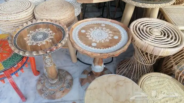 طاولات وكراسي خيزران 16