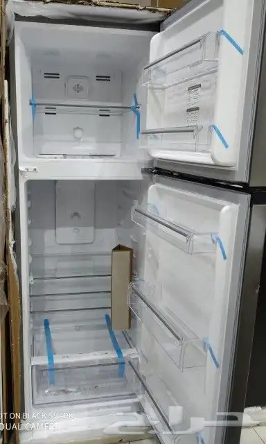 ثلاجة جنرال جولدن بابين 11.7 قدم بخار ستيل جديده بالكرتون 3