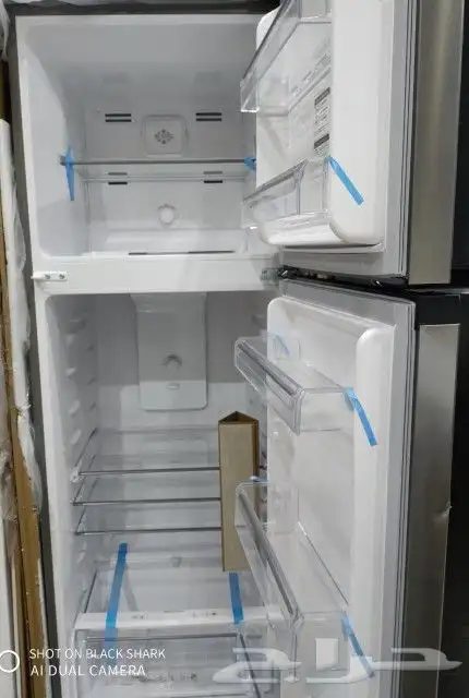 ثلاجة جنرال جولدن بابين 11.7 قدم بخار ستيل جديده بالكرتون 4