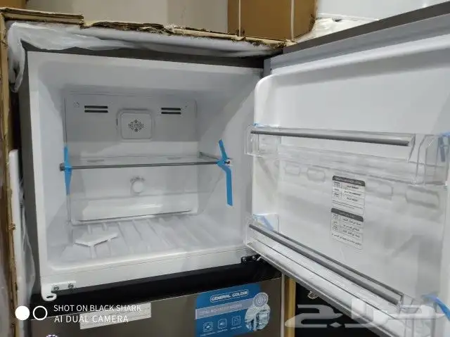 ثلاجة جنرال جولدن بابين 11.7 قدم بخار ستيل جديده بالكرتون 2