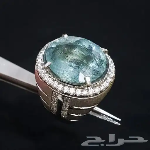 خاتم اكوامارين طبيعي فاخر 2