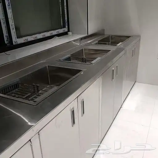تفصيل مطابخ استانلس استيل تايواني أصلي على حسب الطلب 17