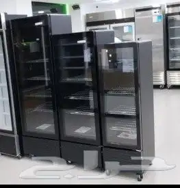 ثلاجة عرض باب واحد زجاج لون أسود 4