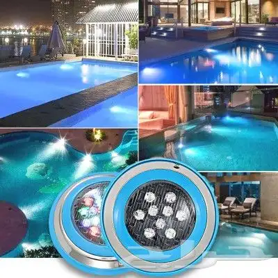 كشاف مسبح ستيل المنيوم مقاوم للماء اصفر وملون ريموت 6