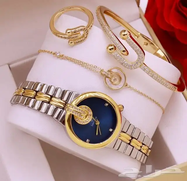 اطقم نسائيه ساعات وسلاسل واساور وخواتم 8
