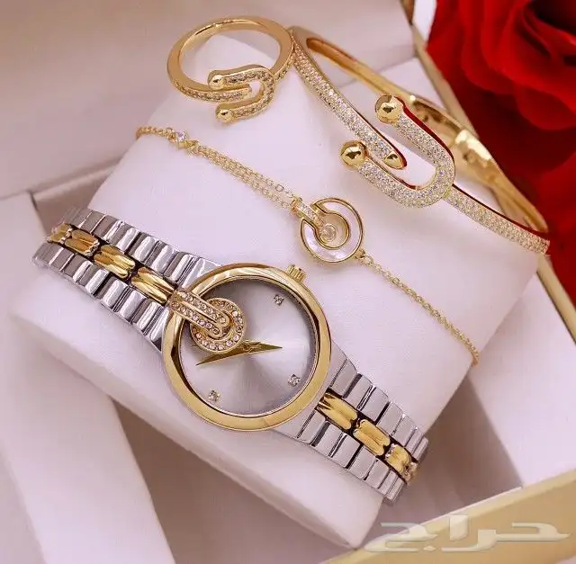 اطقم نسائيه ساعات وسلاسل واساور وخواتم 7