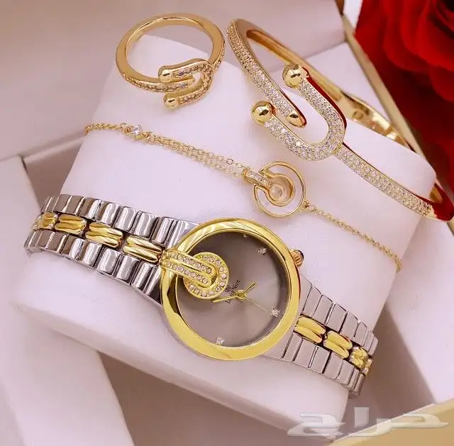 اطقم نسائيه ساعات وسلاسل واساور وخواتم 6
