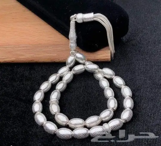 عصا ابانوس عكاز سبح فضة سبح كهرمان احجار ياقوت عقيق 2