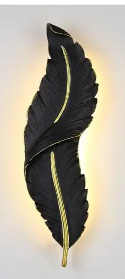 إضاءة حديثه 2024 شكل ريشه على بطاريةقابلة لاعادة لشحن 5