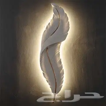 إضاءة حديثه 2024 شكل ريشه على بطاريةقابلة لاعادة لشحن 3