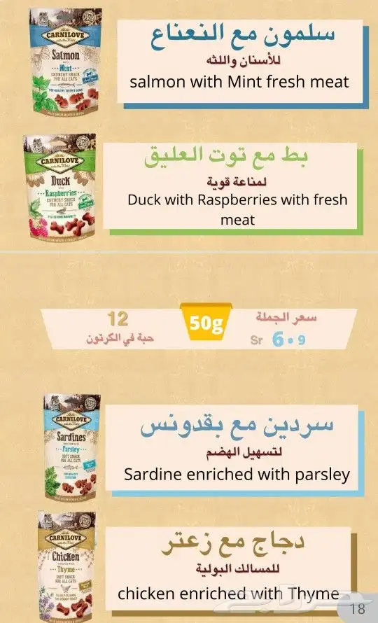 منتجات شركة كارنيلوف للقطط افضل منتجات وفيتامين 12