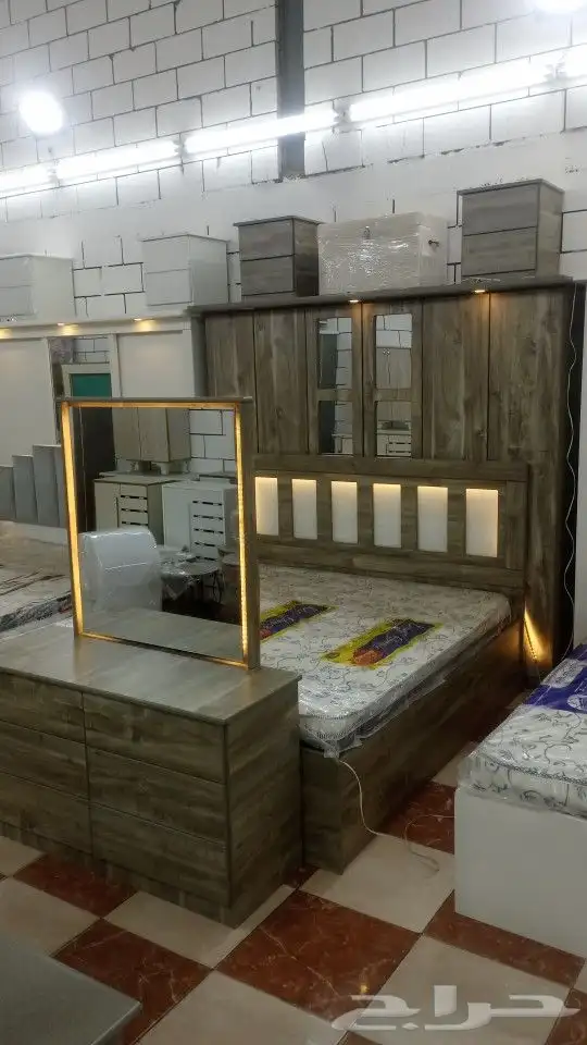 غرف نوم مزدوجة كامل 7 قطع جاهز نفس يوم تتركب 9