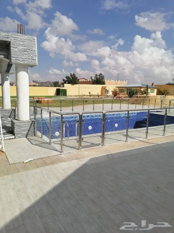 حاجز درابزين حماية مسبح استيل 3