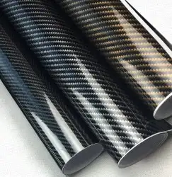 رول تجليد سيارات لون أسود كاربون فايبر 1