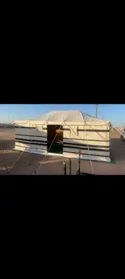 خيم بيضة ثلاث طبقات من الداخل مبطن لون اصفر 0