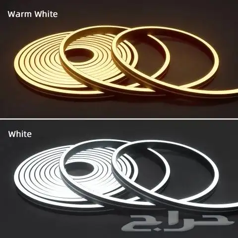 نيون فلكس ليد 12 فولت Ip65 neon flex led 5m 12v 8