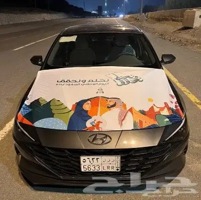 طباعة وتركيب ستيكرات وأعلام للسيارات اليوم الوطني السعودي 93 1