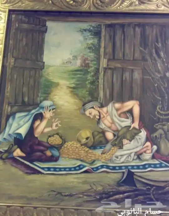 لوحات فنيه مرسومه من التراث العربي بالألوان الزيتية 0