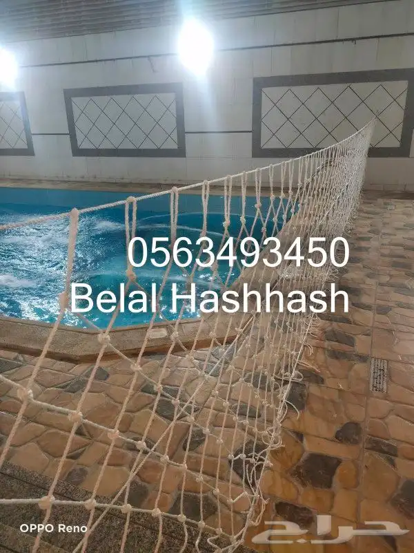 شبك الملاعب الرياضيه وتغطية المسابح وشبوك الحمايه من الطيور 4