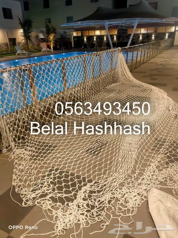 شبك الملاعب الرياضيه وتغطية المسابح وشبوك الحمايه من الطيور 9