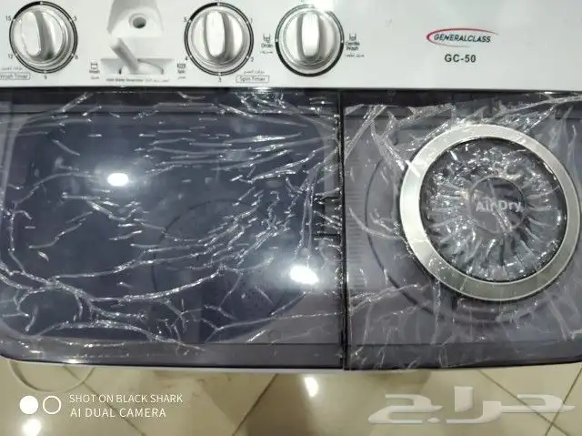 غسالة حوضين جنرال كلاس 5 كيلو جديدة بالكرتون ضمان سنتين 2