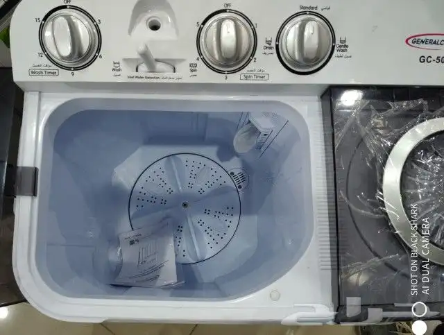 غسالة حوضين جنرال كلاس 5 كيلو جديدة بالكرتون ضمان سنتين 3