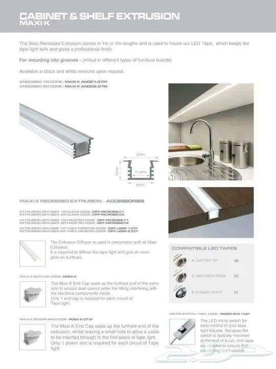 مجرى ألمنيوم profile aluminum led جملة فقط 9