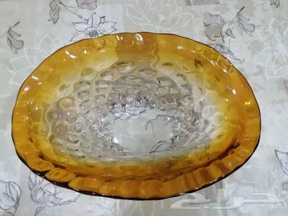 صحن زجاج للحلويات 0