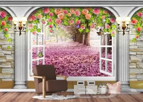 ورق جدران 3D ديكورات عامه واصباغ 7