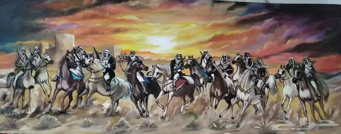 خيول لوحه فنيه بالألوان الأكريلك 0