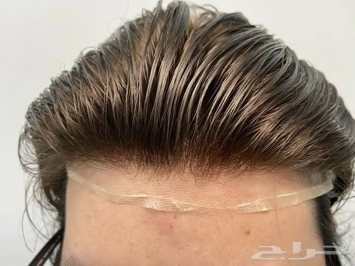 تركيب باروكات شعر رجالي طبيعي لزق وكليبسات بايدي مختص 8